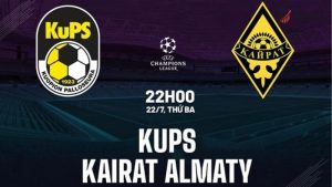 Nhận định bóng đá KuPS vs Kairat Almaty – Khó phân thắng bại  6 Thông tin lực lượng KuPS vs Kairat Almaty mới nhất