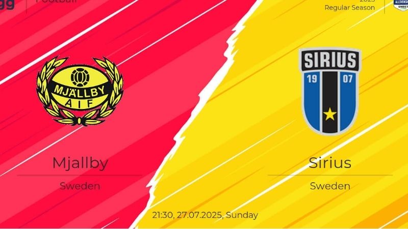 Trận đấu 21h30 ngày 27/7: Mjallby vs Sirius – Phân tích và dự đoán 2 Trận đấu 21:3021h30 ngày 27/7: Mjallby vs Sirius – Phân tích và dự đoán